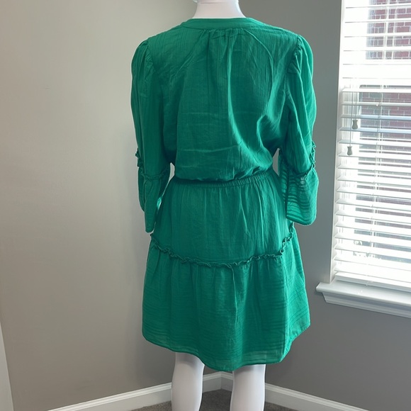 Draper James Avery Shirtdress in Mint Green Dobby Stripe, Medium - Picture 9 of 16